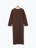 クルーネックロングワンピース(チャコールグレー/ブラウン)|Lugnoncure(ルノンキュール)通販