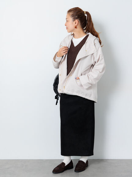 【選べる着丈】スウェード調タイトスカート（グレー/ブラック/ピンク/ブラウン）｜Lugnoncure（ルノンキュール）通販