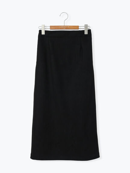 【選べる着丈】スウェード調タイトスカート（グレー/ブラック/ピンク/ブラウン）｜Lugnoncure（ルノンキュール）通販