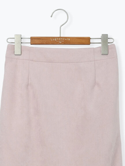 【選べる着丈】スウェード調タイトスカート（グレー/ブラック/ピンク/ブラウン）｜Lugnoncure（ルノンキュール）通販