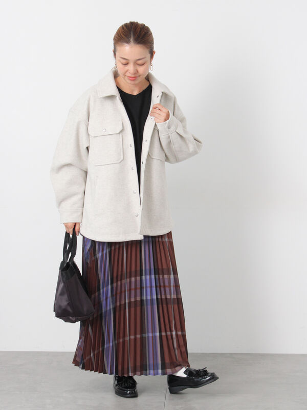 セール】 【選べる着丈】アソートプリーツスカート（オフホワイト