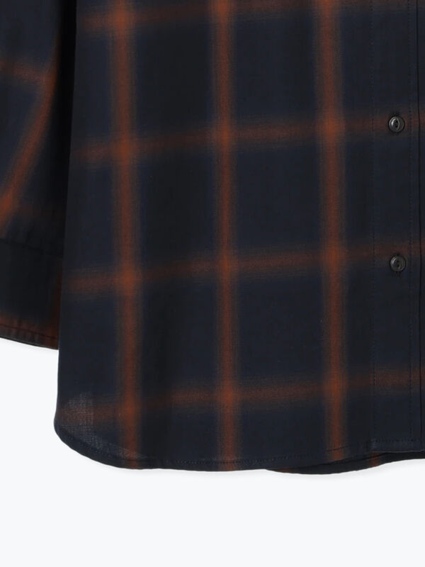 セール】 チェックオーバーシャツ（オフホワイト/ネイビー/トップス