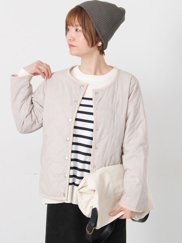 パッカブルノーカラーブルゾン（ベージュ）｜Lugnoncure（ルノンキュール）通販