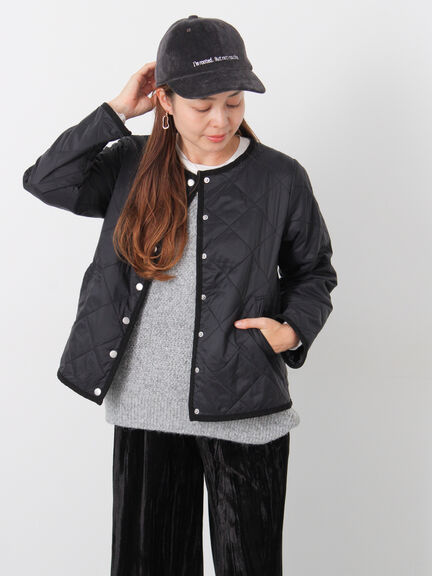 パッカブルノーカラーブルゾン（チャコールグレー/ブラック/ベージュ/ブラウン）｜Lugnoncure（ルノンキュール）通販