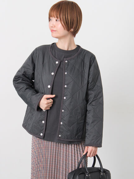 パッカブルノーカラーブルゾン（チャコールグレー/ブラック/ベージュ/ブラウン）｜Lugnoncure（ルノンキュール）通販