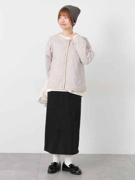 パッカブルノーカラーブルゾン（チャコールグレー/ブラック/ベージュ/ブラウン）｜Lugnoncure（ルノンキュール）通販