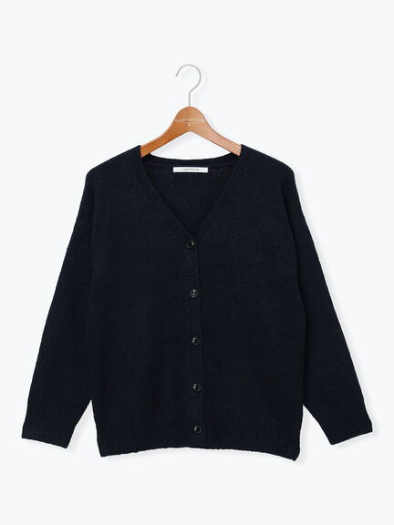 ウール混ふわふわVネックカーディガン（グレー/ベージュ/オレンジ/ブルー/ネイビー）｜Lugnoncure（ルノンキュール）通販