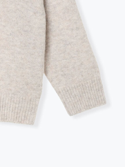 ウール混ふわふわVネックカーディガン（グレー/ベージュ/オレンジ/ブルー/ネイビー）｜Lugnoncure（ルノンキュール）通販