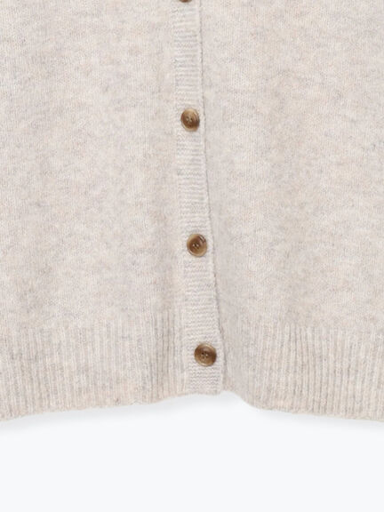 ウール混ふわふわVネックカーディガン（グレー/ベージュ/オレンジ/ブルー/ネイビー）｜Lugnoncure（ルノンキュール）通販