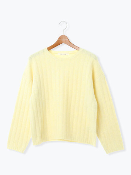 ラメ混ワイドリブニット（グレー/ベージュ/イエロー/サックスブルー）｜Lugnoncure（ルノンキュール）通販