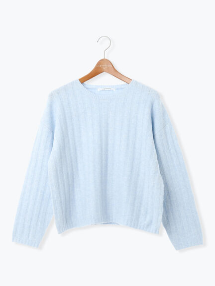 ラメ混ワイドリブニット（グレー/ベージュ/イエロー/サックスブルー）｜Lugnoncure（ルノンキュール）通販