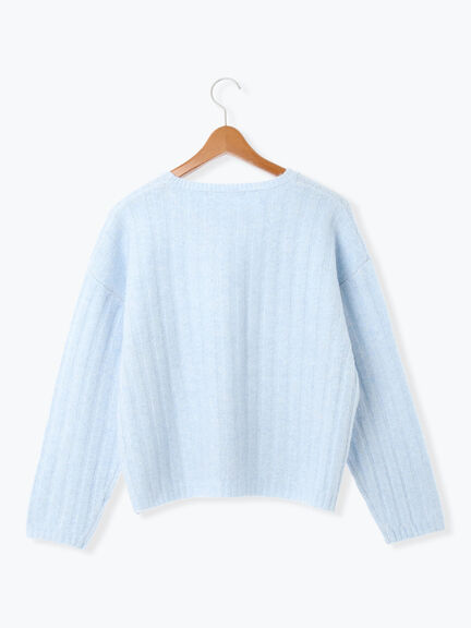 ラメ混ワイドリブニット（グレー/ベージュ/イエロー/サックスブルー）｜Lugnoncure（ルノンキュール）通販