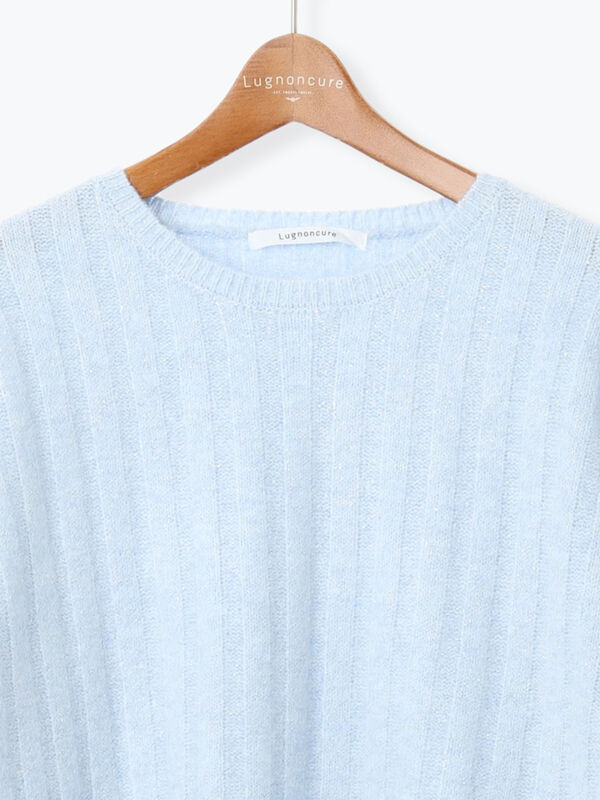 セール】 ラメ混ワイドリブニット（グレー/ベージュ/イエロー/サックス