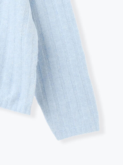 ラメ混ワイドリブニット（グレー/ベージュ/イエロー/サックスブルー）｜Lugnoncure（ルノンキュール）通販