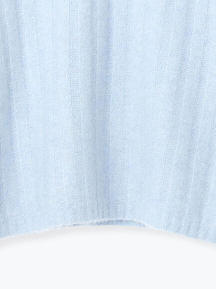 ラメ混ワイドリブニット（グレー/ベージュ/イエロー/サックスブルー）｜Lugnoncure（ルノンキュール）通販