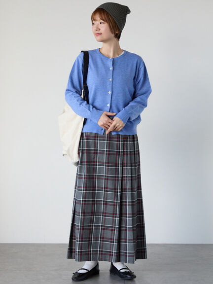 もちもちクルーネックカーディガン（ブラック/レッド/ベージュ/ブルー）｜Lugnoncure（ルノンキュール）通販