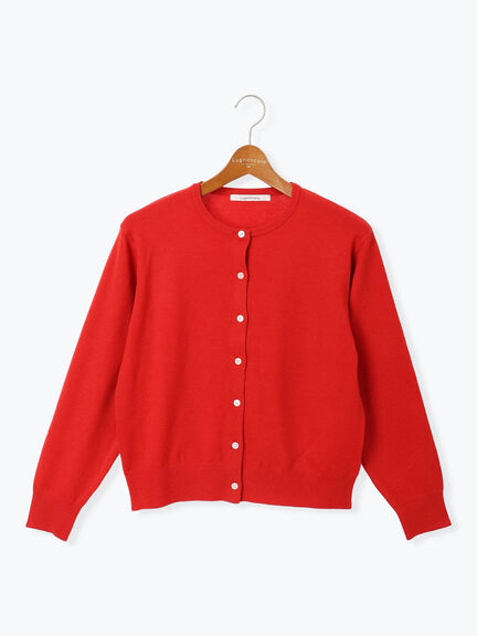 もちもちクルーネックカーディガン（ブラック/レッド/ベージュ/ブルー）｜Lugnoncure（ルノンキュール）通販