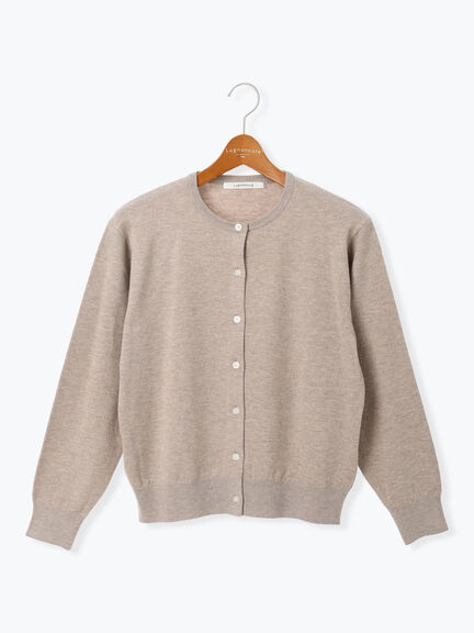 もちもちクルーネックカーディガン（ブラック/レッド/ベージュ/ブルー）｜Lugnoncure（ルノンキュール）通販