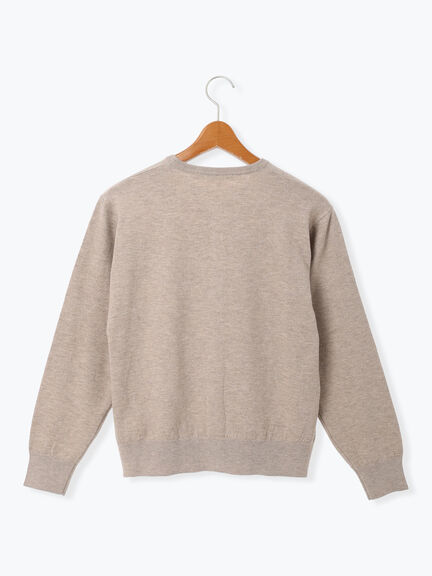 もちもちクルーネックカーディガン（ブラック/レッド/ベージュ/ブルー）｜Lugnoncure（ルノンキュール）通販