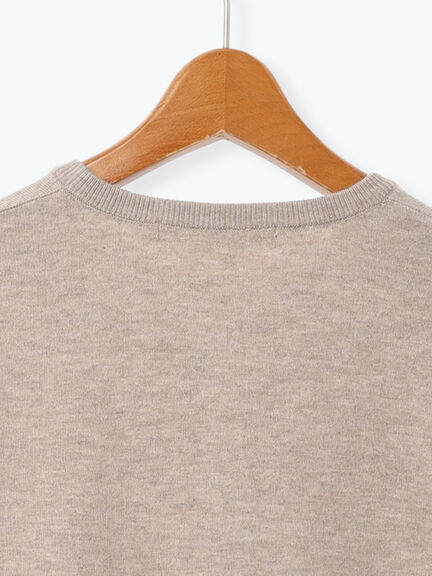 もちもちクルーネックカーディガン（ブラック/レッド/ベージュ/ブルー）｜Lugnoncure（ルノンキュール）通販