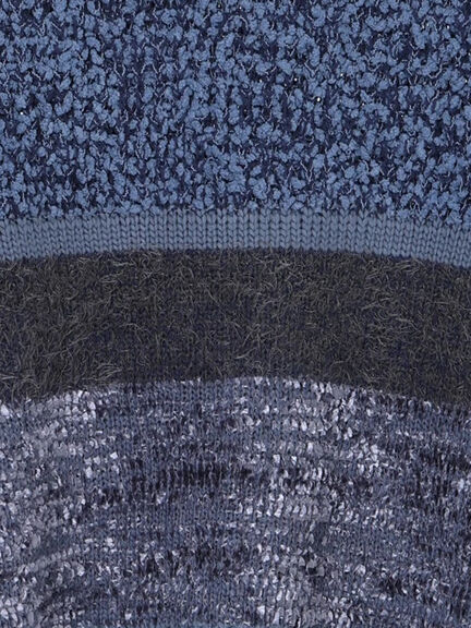 マルチデザインボーダーニット（ブラック/ベージュ/ブルー）｜Lugnoncure（ルノンキュール）通販