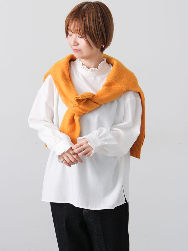 アソートスタンドフリルブラウス（オフホワイト）｜Lugnoncure（ルノンキュール）通販