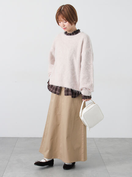 アソートスタンドフリルブラウス（オフホワイト/ブラック/ブラウン/ネイビー）｜Lugnoncure（ルノンキュール）通販