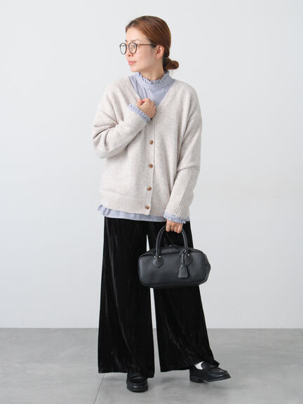 アソートスタンドフリルブラウス（オフホワイト/ブラック/ブラウン/ネイビー）｜Lugnoncure（ルノンキュール）通販