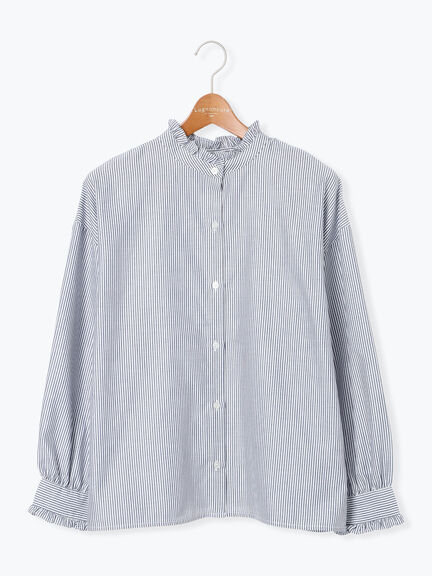 アソートスタンドフリルブラウス（オフホワイト/ブラック/ブラウン/ネイビー）｜Lugnoncure（ルノンキュール）通販