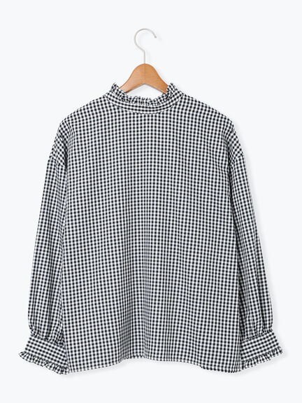 アソートスタンドフリルブラウス（オフホワイト/ブラック/ブラウン/ネイビー）｜Lugnoncure（ルノンキュール）通販