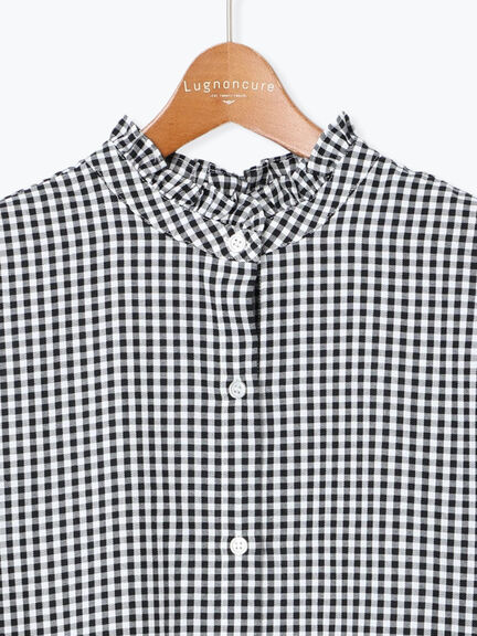 アソートスタンドフリルブラウス（オフホワイト/ブラック/ブラウン/ネイビー）｜Lugnoncure（ルノンキュール）通販