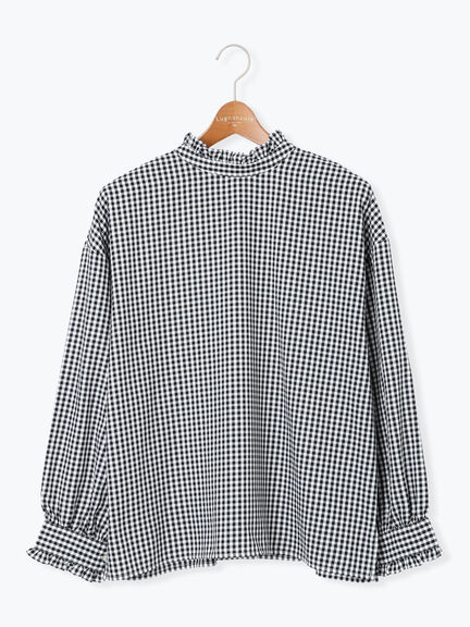 アソートスタンドフリルブラウス（オフホワイト/ブラック/ブラウン/ネイビー）｜Lugnoncure（ルノンキュール）通販