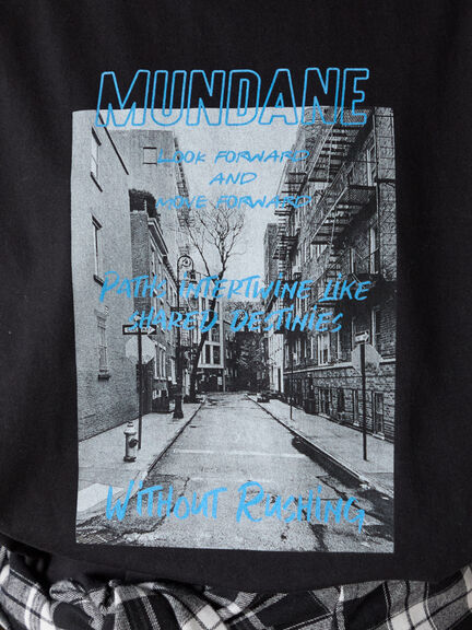 フォトプリントロングTシャツ（オフホワイト/グレー/ブラック）｜Lugnoncure（ルノンキュール）通販