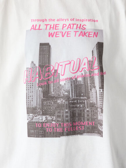 フォトプリントロングTシャツ（オフホワイト/グレー/ブラック）｜Lugnoncure（ルノンキュール）通販