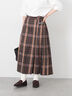 【選べる着丈】チェックキルトスカート（グレー/ベージュ/グリーン/ネイビー）｜Lugnoncure（ルノンキュール）通販