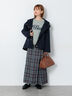 【選べる着丈】チェックキルトスカート（グレー/ベージュ/グリーン/ネイビー）｜Lugnoncure（ルノンキュール）通販