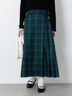 【選べる着丈】チェックキルトスカート（グレー/ベージュ/グリーン/ネイビー）｜Lugnoncure（ルノンキュール）通販