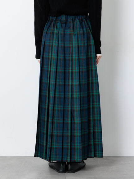 【選べる着丈】チェックキルトスカート（グレー/ベージュ/グリーン/ネイビー）｜Lugnoncure（ルノンキュール）通販