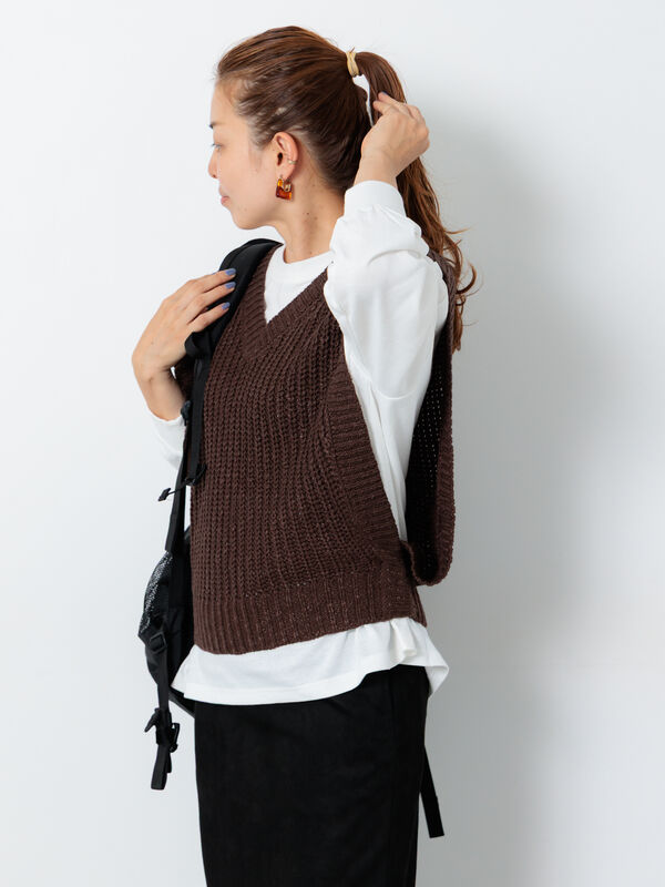 KUSIKOHC クシコック　Kiss ニットベスト Mサイズ KUSIKOHC クシコック Kiss ニットベスト Mサイズ