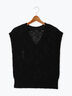 スラブヤーンVネックニットベスト(ブラック/ブラウン/キナリ)|Lugnoncure(ルノンキュール)通販