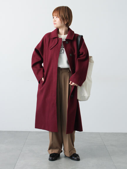 ウールライクステンカラーコート（ボルドー/ブラウン/ネイビー）｜Lugnoncure（ルノンキュール）通販