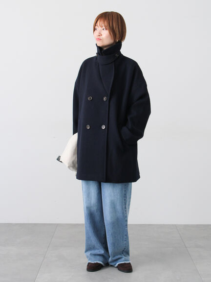 ウールライクミドルPコート（グレー/ブラウン/ネイビー）｜Lugnoncure（ルノンキュール）通販