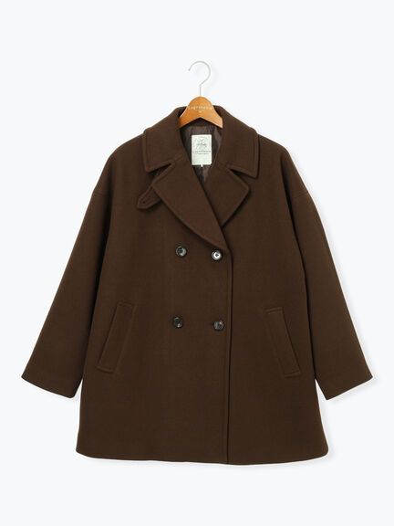 ウールライクミドルPコート（グレー/ブラウン/ネイビー）｜Lugnoncure（ルノンキュール）通販