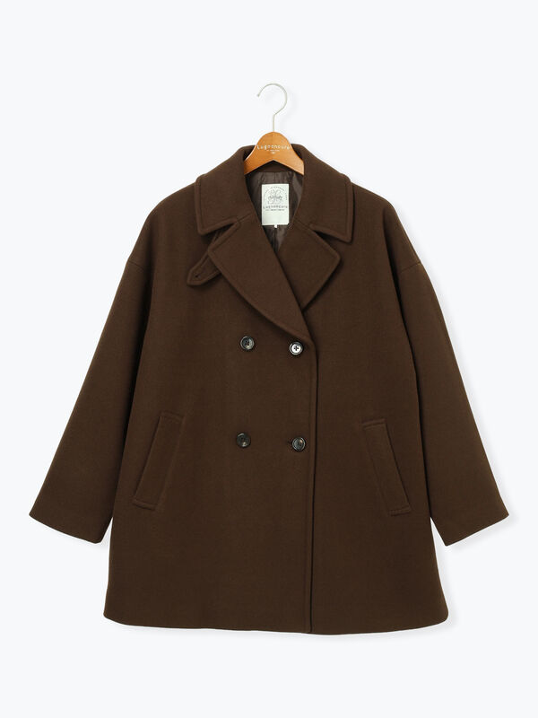 ブラウン ウール ピーコート スピック＆スパン Spick & Span 《追加》TICCA / ティッカ ピーコート