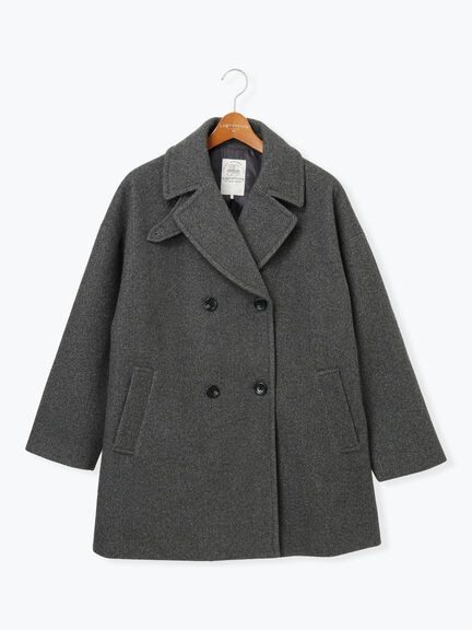 ウールライクミドルPコート（グレー/ブラウン/ネイビー）｜Lugnoncure（ルノンキュール）通販