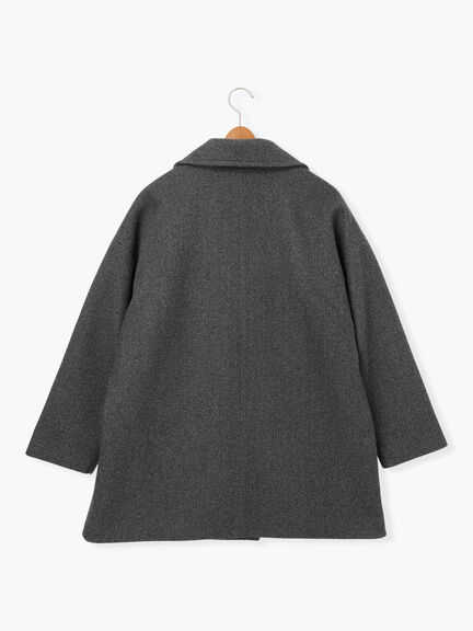 ウールライクミドルPコート（グレー/ブラウン/ネイビー）｜Lugnoncure（ルノンキュール）通販