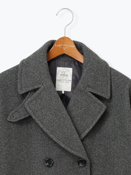 ウールライクミドルPコート（グレー/ブラウン/ネイビー）｜Lugnoncure（ルノンキュール）通販