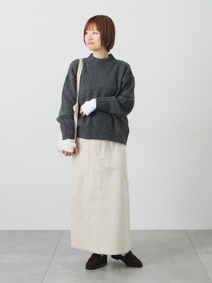 ウール混ふわふわハイネックニット（チャコールグレー/ピンク/ベージュ/ミント/パープル）｜Lugnoncure（ルノンキュール）通販