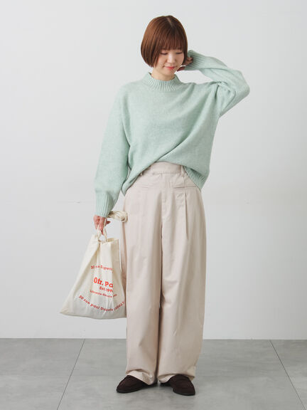 ウール混ふわふわハイネックニット（チャコールグレー/ピンク/ベージュ/ミント/パープル）｜Lugnoncure（ルノンキュール）通販