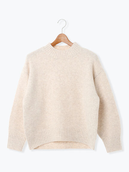 ウール混ふわふわハイネックニット（チャコールグレー/ピンク/ベージュ/ミント/パープル）｜Lugnoncure（ルノンキュール）通販